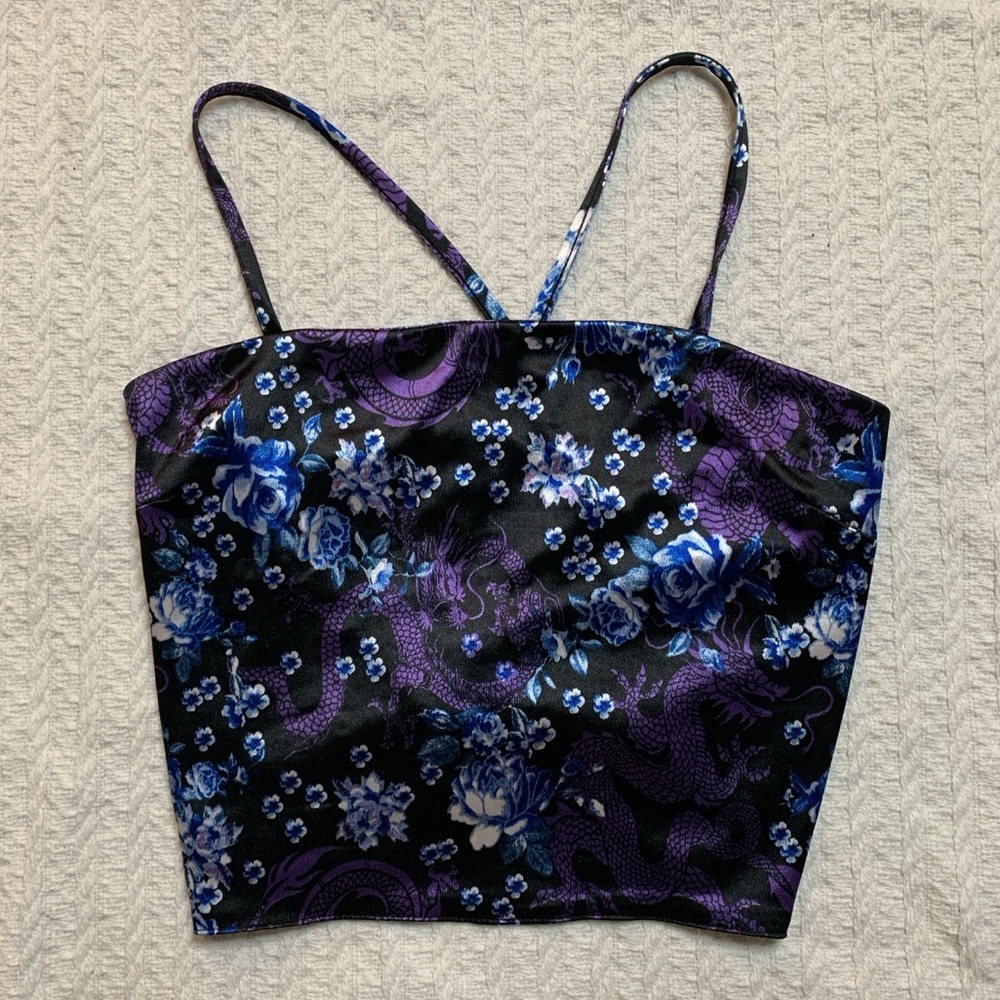 Dragon Print Crop Top